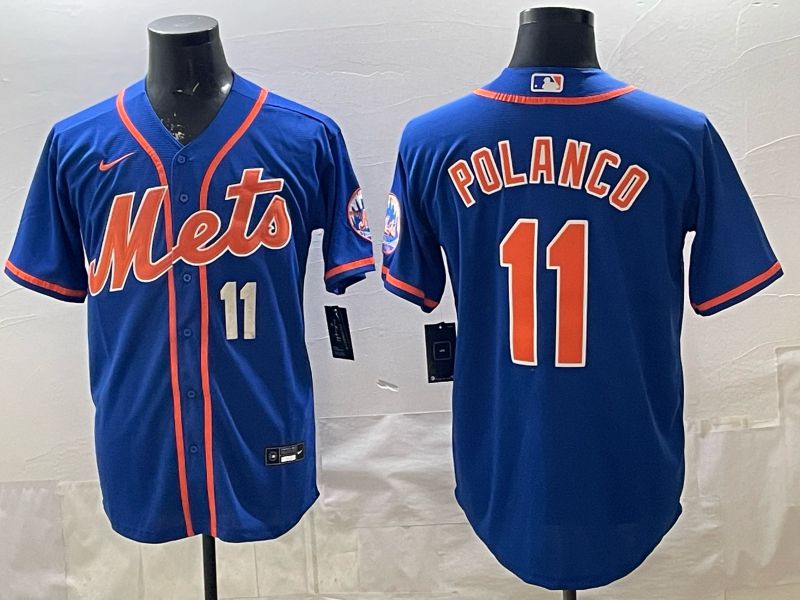 2026 Men Nike New York Mets #11 Polanco Blue Game MLB Jersey 02